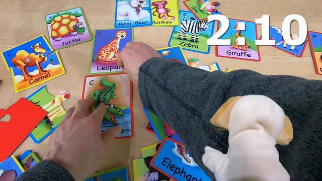 Excite Dog Goofiness! Excite Dog Plays Matching Game With Animals And Letters