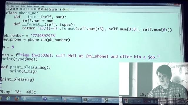 Formatted strings in Python 3.6 (Phil Robare) смотреть онлайн