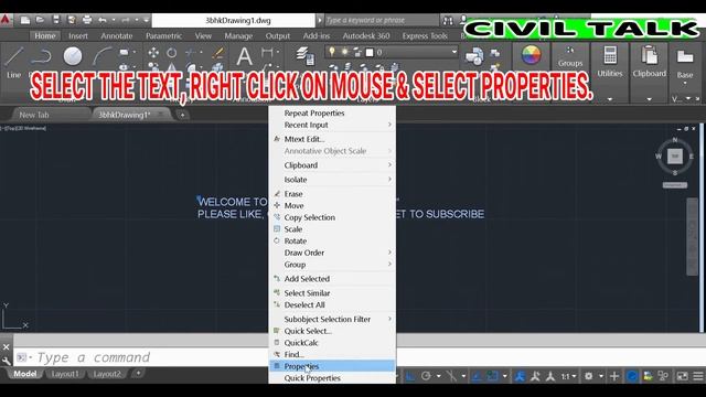 How do Text in Autocad, Change Text Color & Size in Autocad | Civil Talk смотреть онлайн