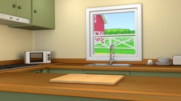 Cutting fruits in the kitchen