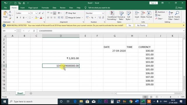 Microsoft Excel 2019 Part 8 General,Number,currency,Accounting,Short Date,Long Date,Time,Hindi me смотреть онлайн