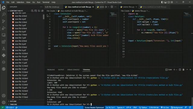 Python Bulk File Create and Delete within a second || File Handling Python смотреть онлайн