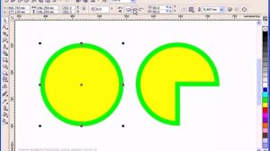 Дуга и сектор Corel Draw