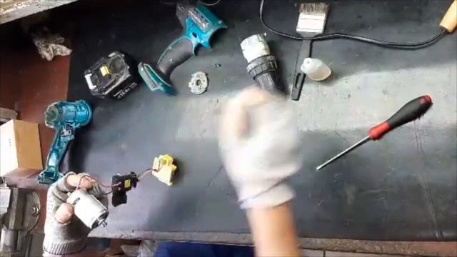 Замена двигателя на шуруповерте Makita