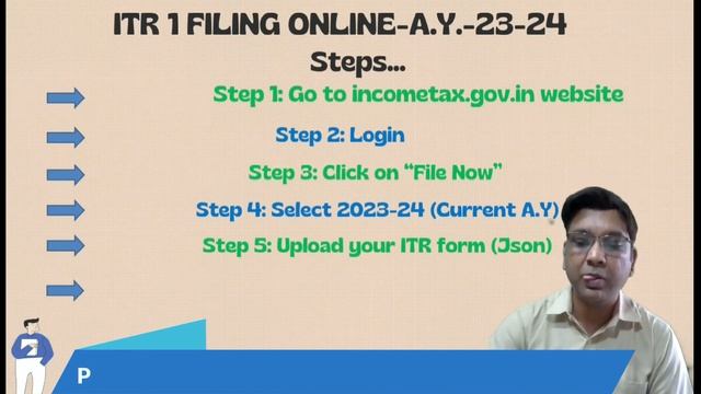 ITR 1 Online Filing AY 23 24 Json File के साथ, जानिये Steps смотреть онлайн