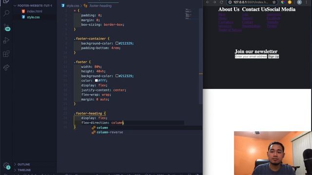 How to Make a Footer in HTML and CSS for Beginners Tutorial - Fully Responsive смотреть онлайн