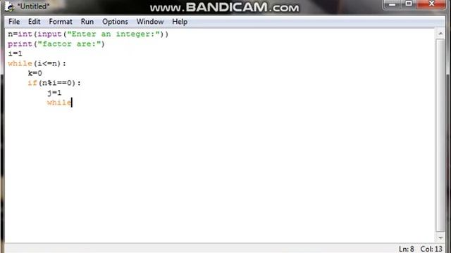 compute prime factor of an integer in python program смотреть онлайн