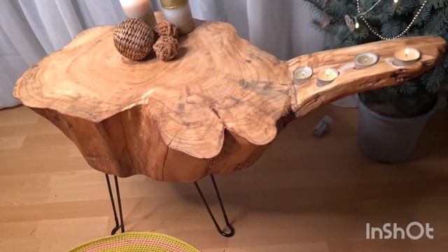 Журнальный столик из спила дерева. смотреть онлайн