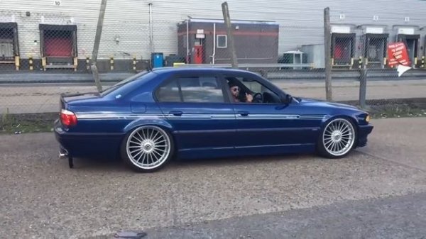 Bmw 7 series e38 alpina style 2001 slammed low 21" alpina wheels