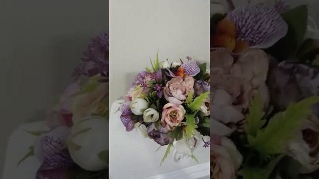 Кашпо-велосипед с цветами из шёлка. Искусственная флористика! смотреть онлайн
