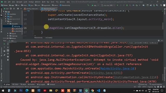 how to fix null pointer exception in android studio смотреть онлайн