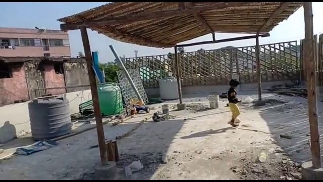 Terrace Makeover , How To Installed Bamboo On  Terrace Garden