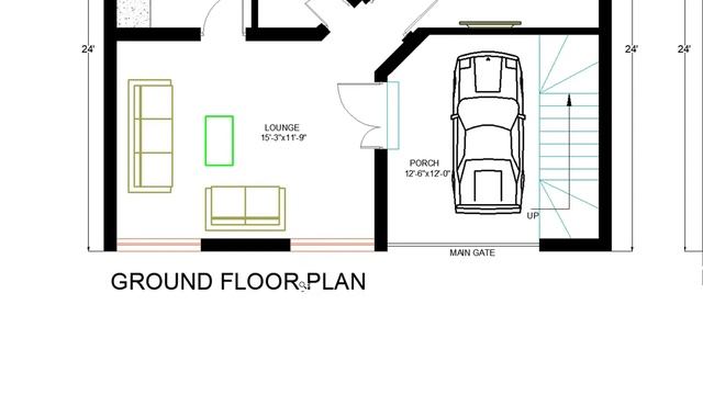 30 x 24 house plan with car parking || 80 Gaj | 720 sqft House map || 30 by 24 ghar ka naksha смотреть онлайн