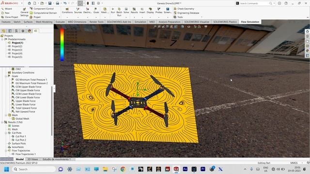CFD Aerodynamic Analysis & Parametric Study Of Genesis Drone - SolidWorks Flow Simulation смотреть онлайн