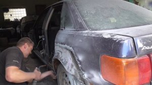 вкатываю арку и порог в Ауди 80 Б.3