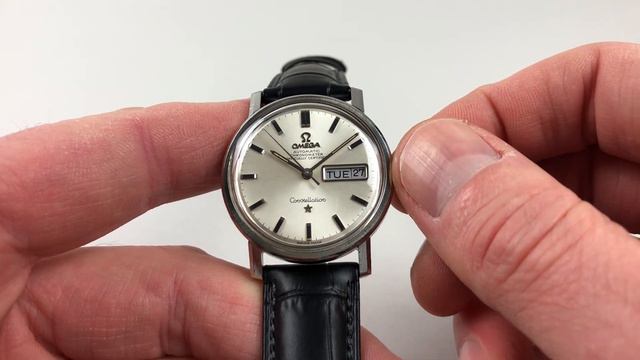 Omega Constellation Ref. 168.016 steel vintage wristwatch, circa 1970 смотреть онлайн