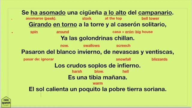 Spanish Reading. Poem "Orillas del Duero" by Antonio Machado смотреть онлайн
