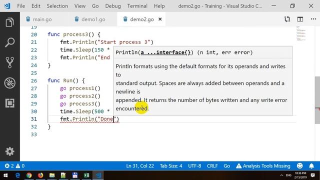 Use Goroutines in GoLang смотреть онлайн