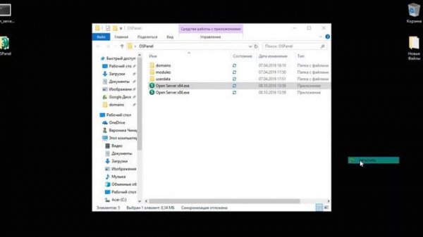 Устанавливаем локальный сервер (Open Server)