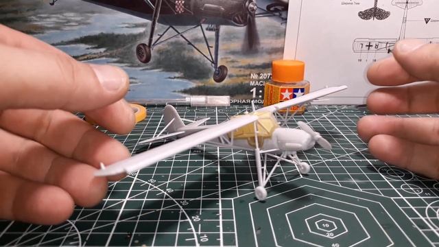 Сборка модели - САМОЛЁТ Fi -156 Шторьх 1/72 (моделист) смотреть онлайн
