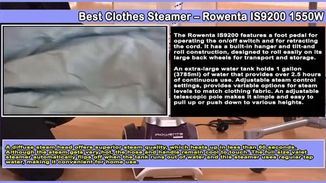 Rowenta is9200 review - rowenta steamer 1550w смотреть онлайн