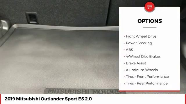 2019 Mitsubishi Outlander Sport ES 2.0 New N10686 смотреть онлайн