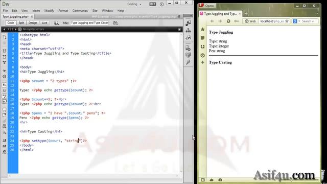 PHP and Mysql Essential Bangla 24 Type juggling and type casting смотреть онлайн