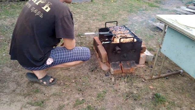 Приготовление шашлыков на природе. смотреть онлайн