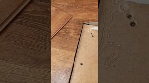 монтаж ламината на скрытый люк подвала.