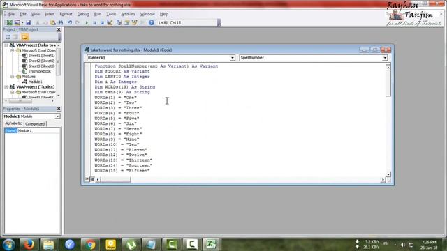 How to convert Number into word In excel in Bd Taka।Excel tutorial Bangla смотреть онлайн