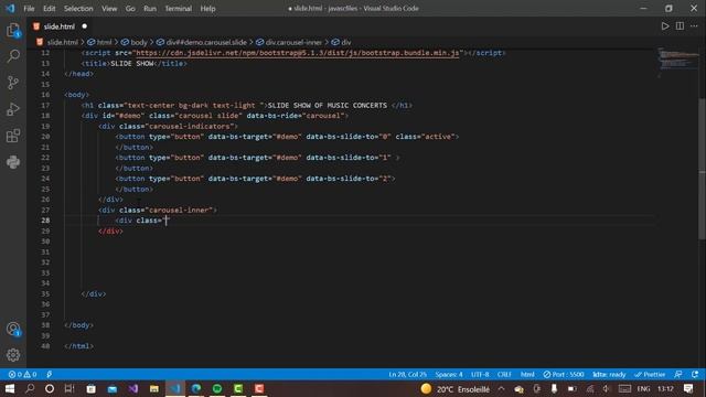 Faire un slide show avec Bootstrap(html/css) смотреть онлайн