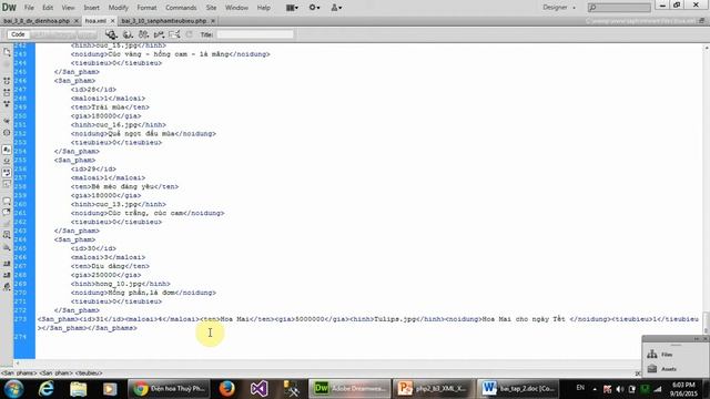 Bài 3: XML - XML DOM (BT: 3.8: Tổng hợp - bài về nhà) смотреть онлайн
