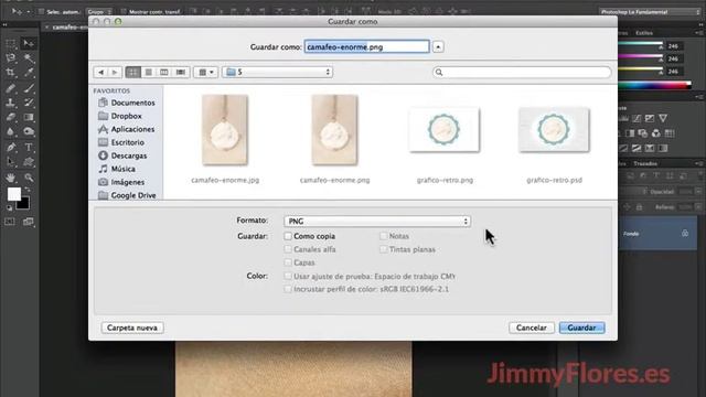 Guardar en PNG 5-4 Tutoriales Photoshop Online GRATIS смотреть онлайн