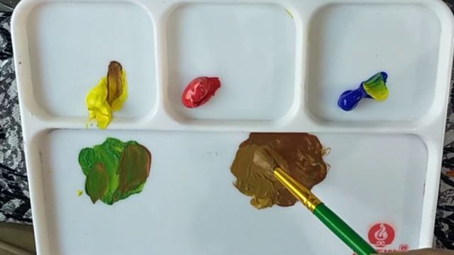 DIY gold color | how to make golden color mixing primary colors | Golden acrylic paint tutorial смотреть онлайн