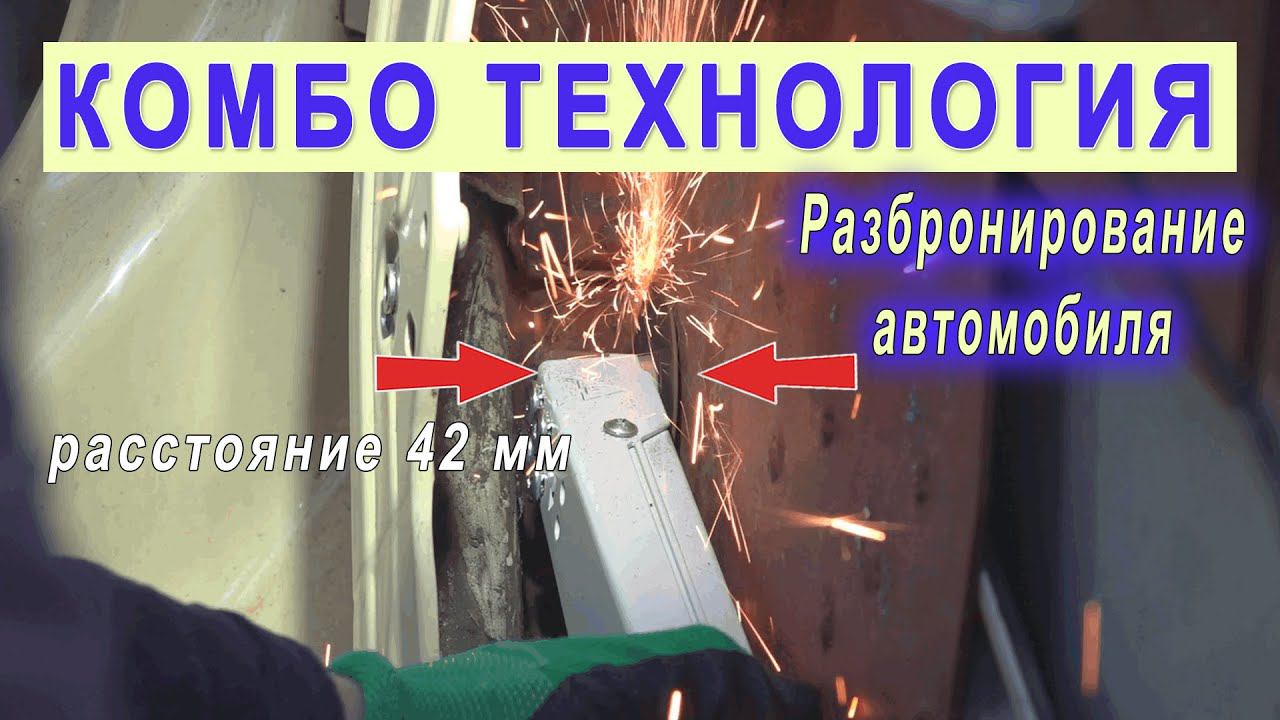Разбронирование автомобиля - Отрезные работы в узких местах - насадка на болгарку Комбо Резак. смотреть онлайн
