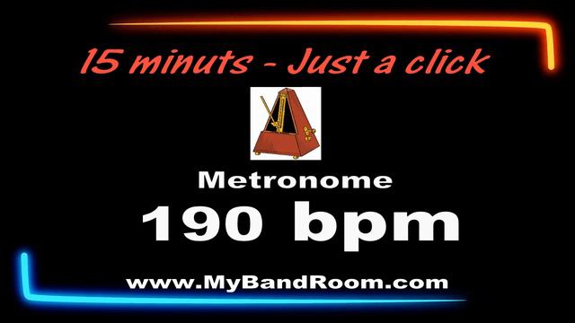 Metronome 190 bpm - 15 minutes - Just a click смотреть онлайн