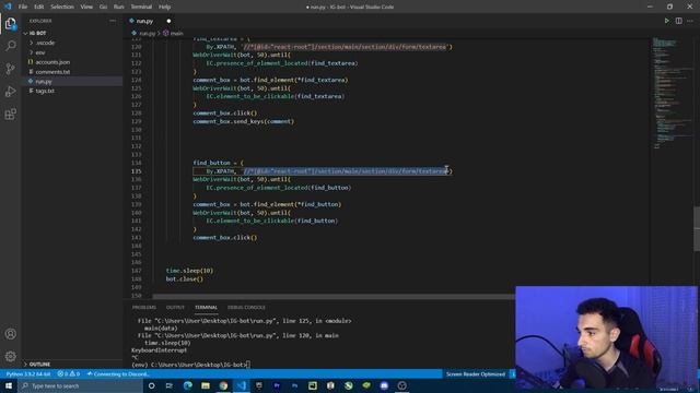 Automate Instagram with Python/Selenium | Finishing comment bot PART 6 смотреть онлайн
