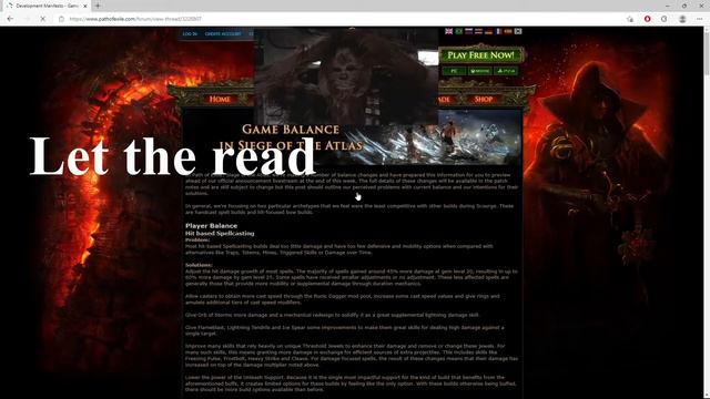 Path of Exile Teaser and Game Balance reaction смотреть онлайн