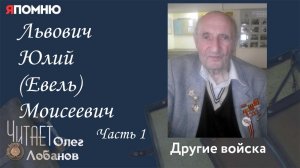 Львович Юлий Евель Моисеевич Часть 1. Проект "Я помню" Артема Драбкина. Другие войска.