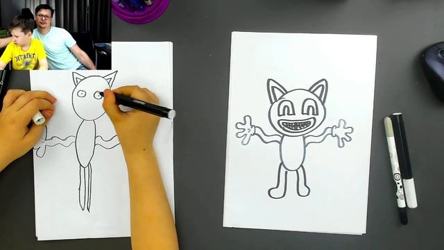 Как нарисовать Бенди из игры - Рисуем с Кирилом смотреть онлайн