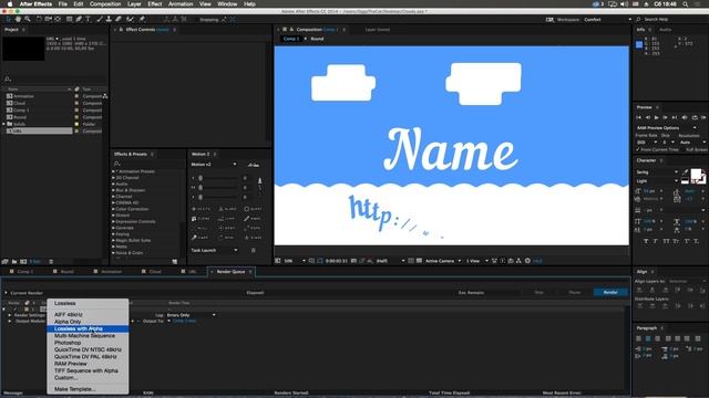 Adobe After Effects, Урок #3 - Сохранение проекта и рендер смотреть онлайн