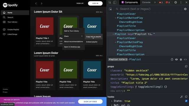 React JS Tailwind CSS Spotify клон #34 - Динамическое изменение текста пункта меню смотреть онлайн