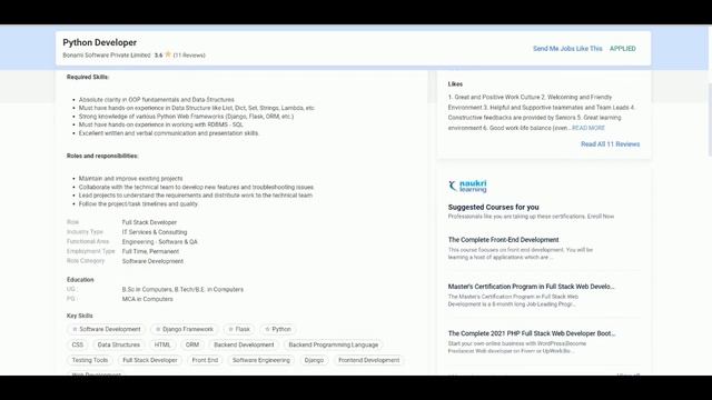 Python developer job in Binamo software Pvt. Ltd | BE/ Btech | python developer vacancy 2022 смотреть онлайн