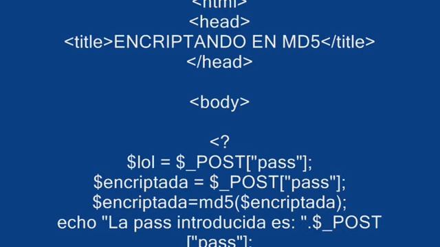 Encriptador MD5 en Php смотреть онлайн