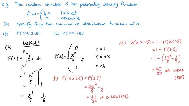 The Cumulative Distribution Function (Edexcel IAL S2 4.2) смотреть онлайн