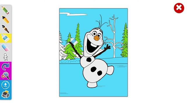 Lets Color Olaf - Fun Coloring for Kids смотреть онлайн