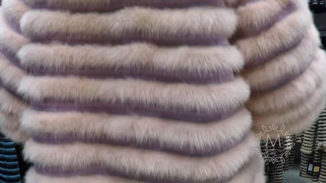 Шуба из норки, 80см, цвет персик смотреть онлайн