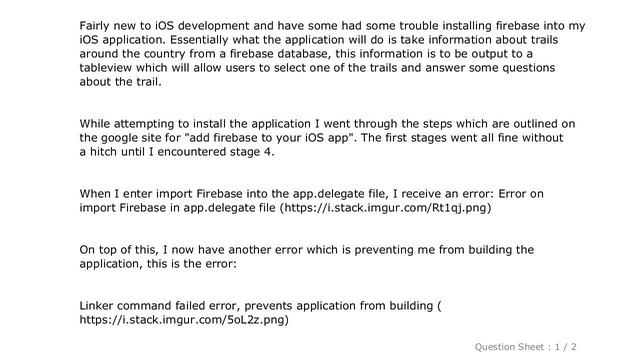 iOS : Linker command failed with exit code 1 -- Firebase смотреть онлайн