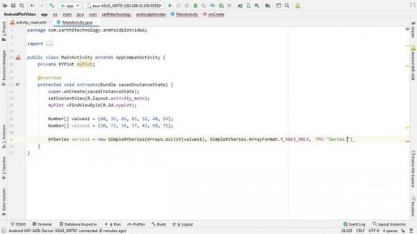 Android Plot simple barchart, android bar chart library, bar chart in android example,