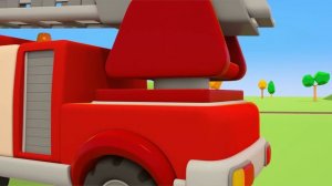 Learn animals with Helper Cars. The school bus & a ball pit for a puppy. Car cartoons for kids.